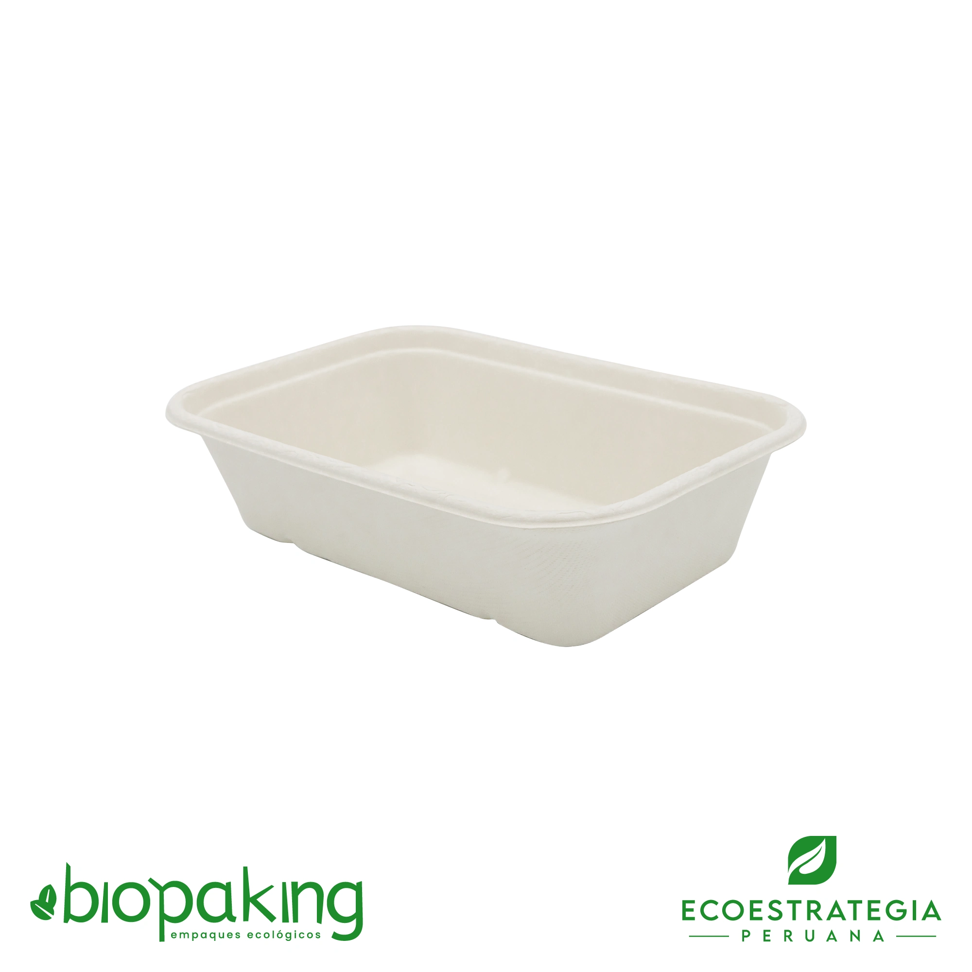 El modelo EP-CA1000 es una bandeja biodegradable color blanco y de un peso de 32gr. Gracias a que esta  hecho a base del bagazo de la fibra de la caña de azúcar y a sus dimensiones, es perfecto para cualquier tipo de comidas frías y calientes