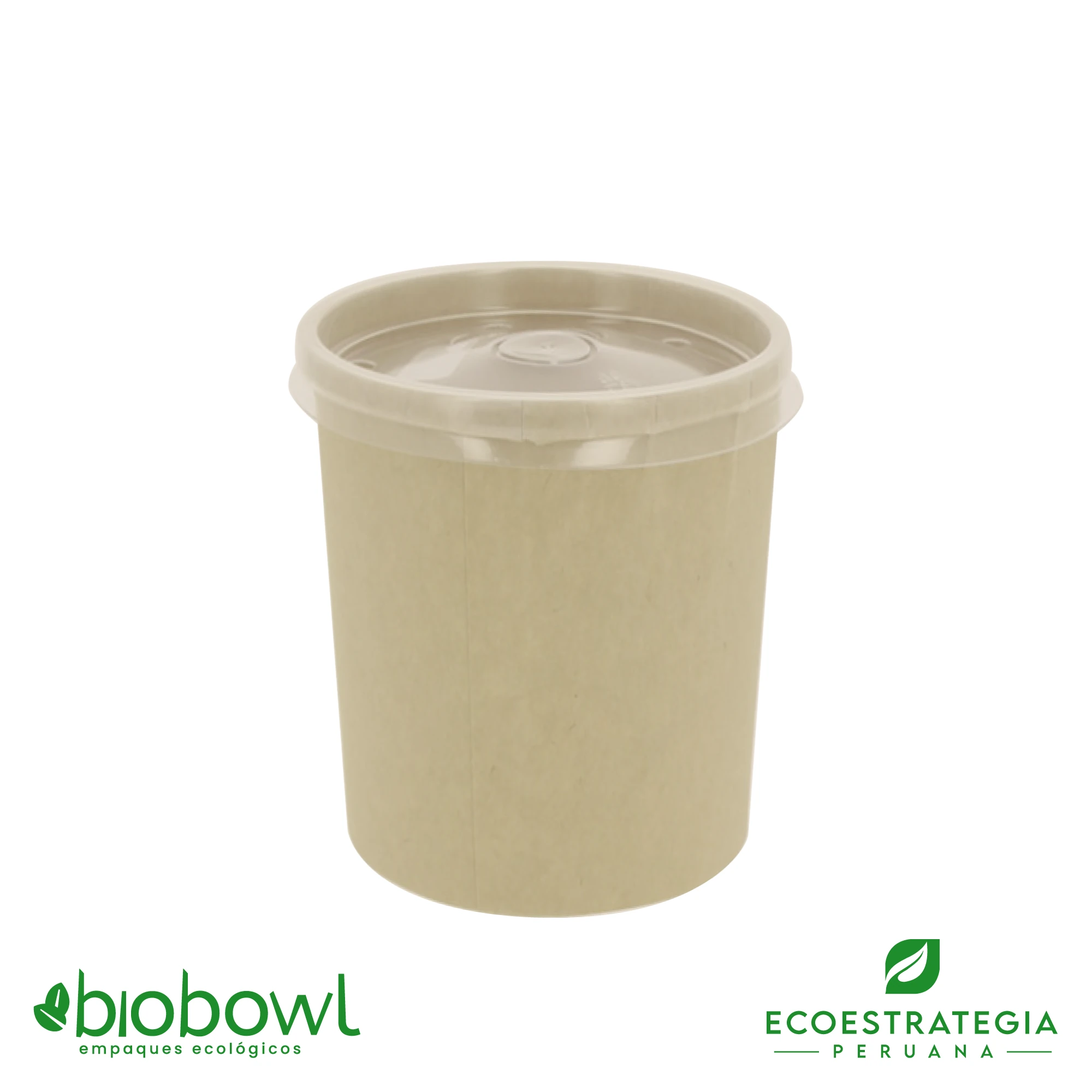 Este envase biodegradable es un bowl 16oz hecho de bambú. Envases descartables con gramaje ideal, cotiza tus vasos para helados, táper para sopa, bowls sopero